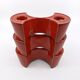 3 red ceramic candlesticks • Cari Zalloni • Steuler • 1970