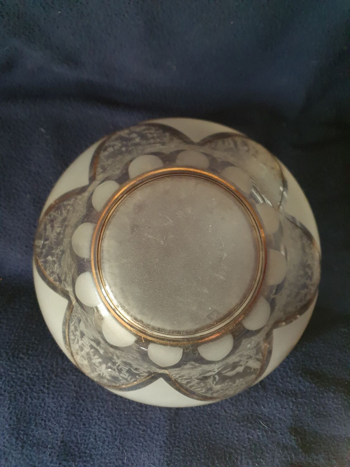 Lustre verre irisé et doré art déco