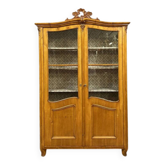 Louis XV bookcase in light wood circa 1800