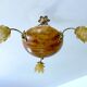 Art Deco pendant light in alabaster marble and bronze,1920s