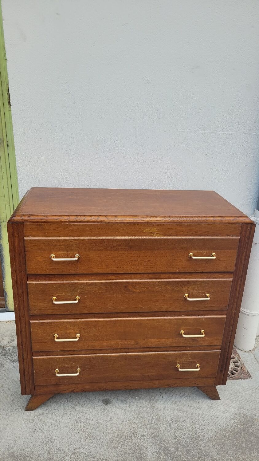 Vintage chest of drawers 1950 feet compass 4 drawers