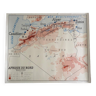 Carte de géographie affiche scolaire vintage Maroc Afrique du Nord