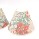 Pair of lampshades for wall lights in floral fabric, 1990s