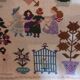 French vintage very large cross stitch sample exercise, 1977