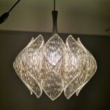 Transparent lucite acrylic hanging lamp by ME Marbach Leutchen Germany