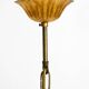 1970s gold-plated metal pendant lamp with a glass sphere by Hans Kögl