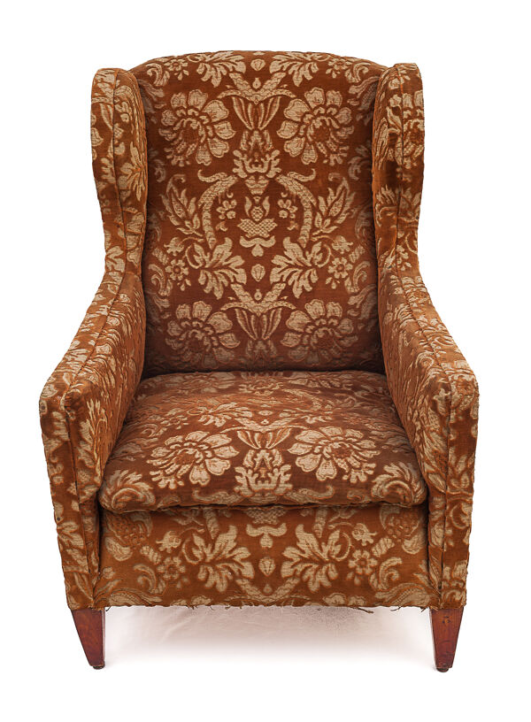 Fauteuil en velours de soie 1900