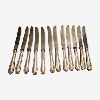 Set de 12 couteaux métal argenté