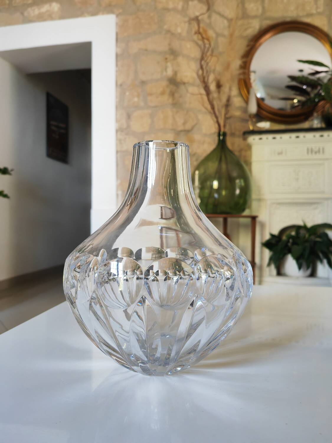 Cut crystal vase