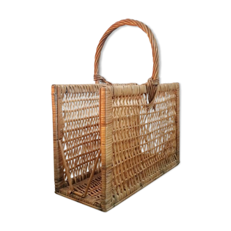 Wicker log basket