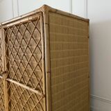 Vintage rattan cabinet