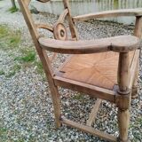 Paire de fauteuils anciens vintage en bois