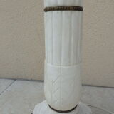 Antique luminous alabaster and bronze column