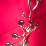 Organic vintage aluminum candlesticks
