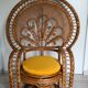 Vintage Emmanuelle armchair in rattan