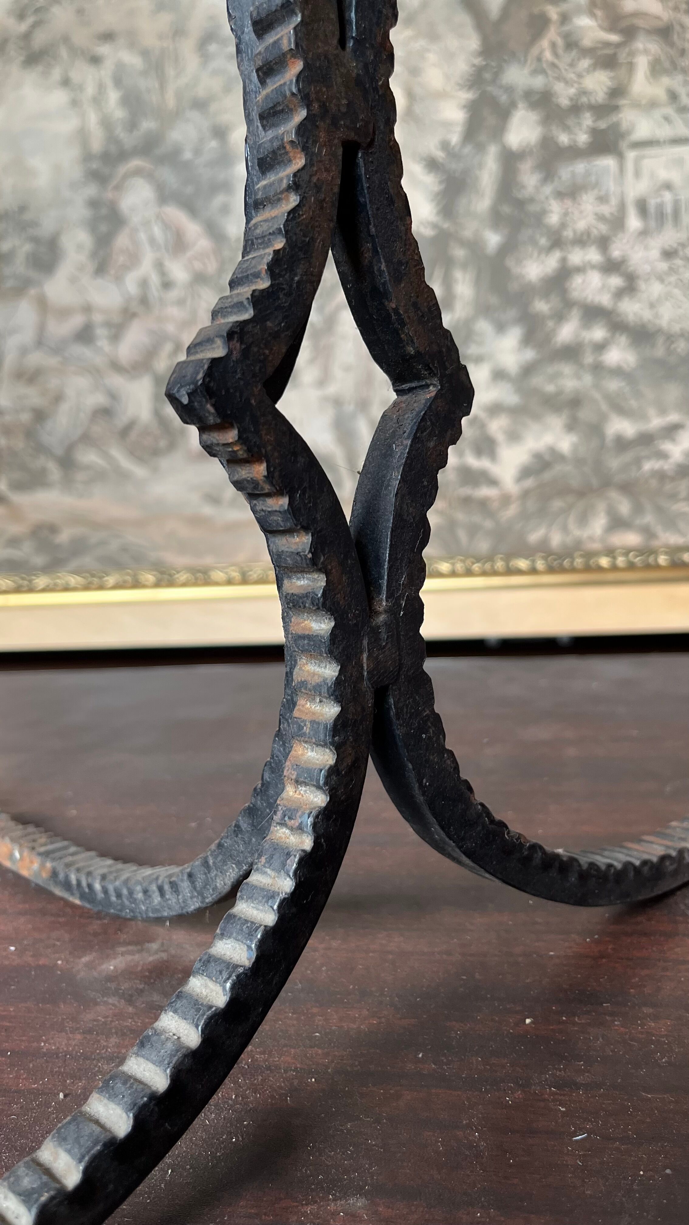 Wrought iron coffee table legs