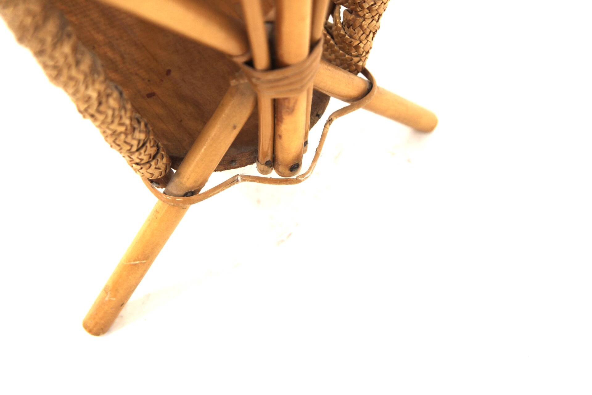 Scandinavian rattan magazine rack, Sweden, 1950