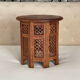 Indian table in wood and brass