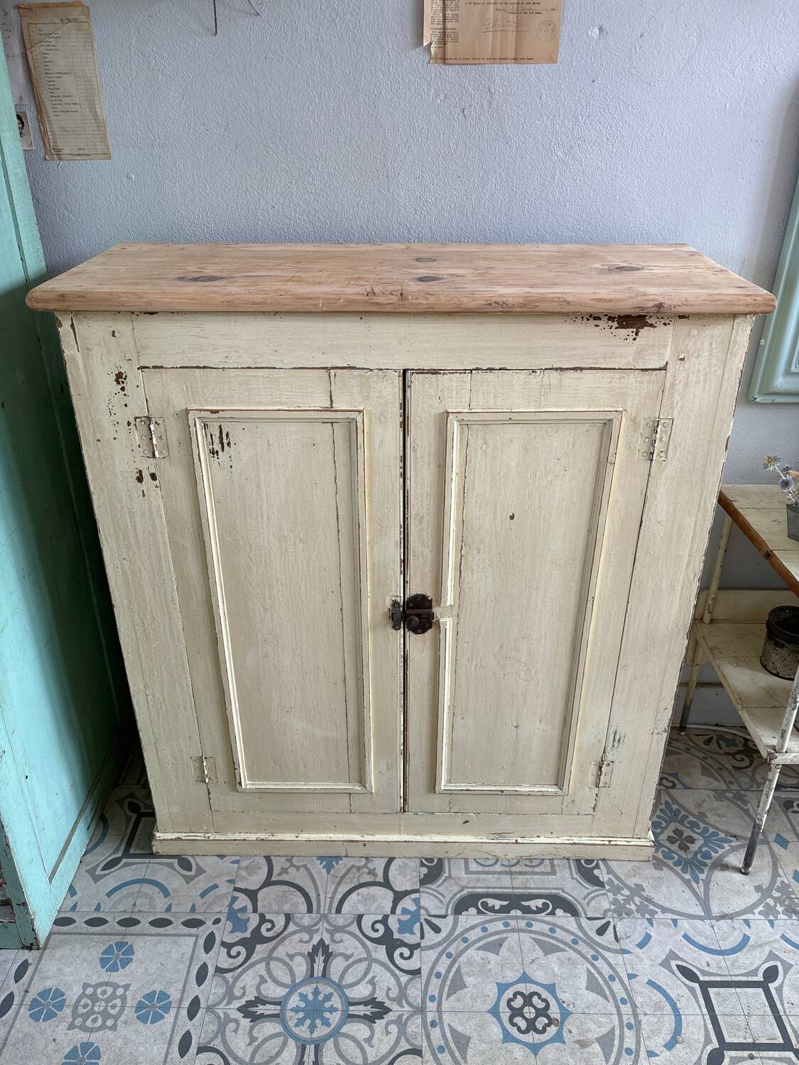 Beige patinated sideboard