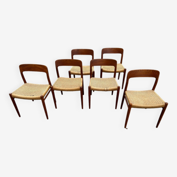 6 chairs Niels Otto Moller model 75