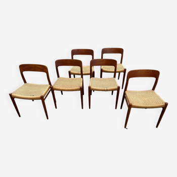 6 chaises Niels Otto Moller modéle 75