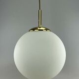 60s 70s lamp ceiling lamp ball lamp opal brass glass space age design