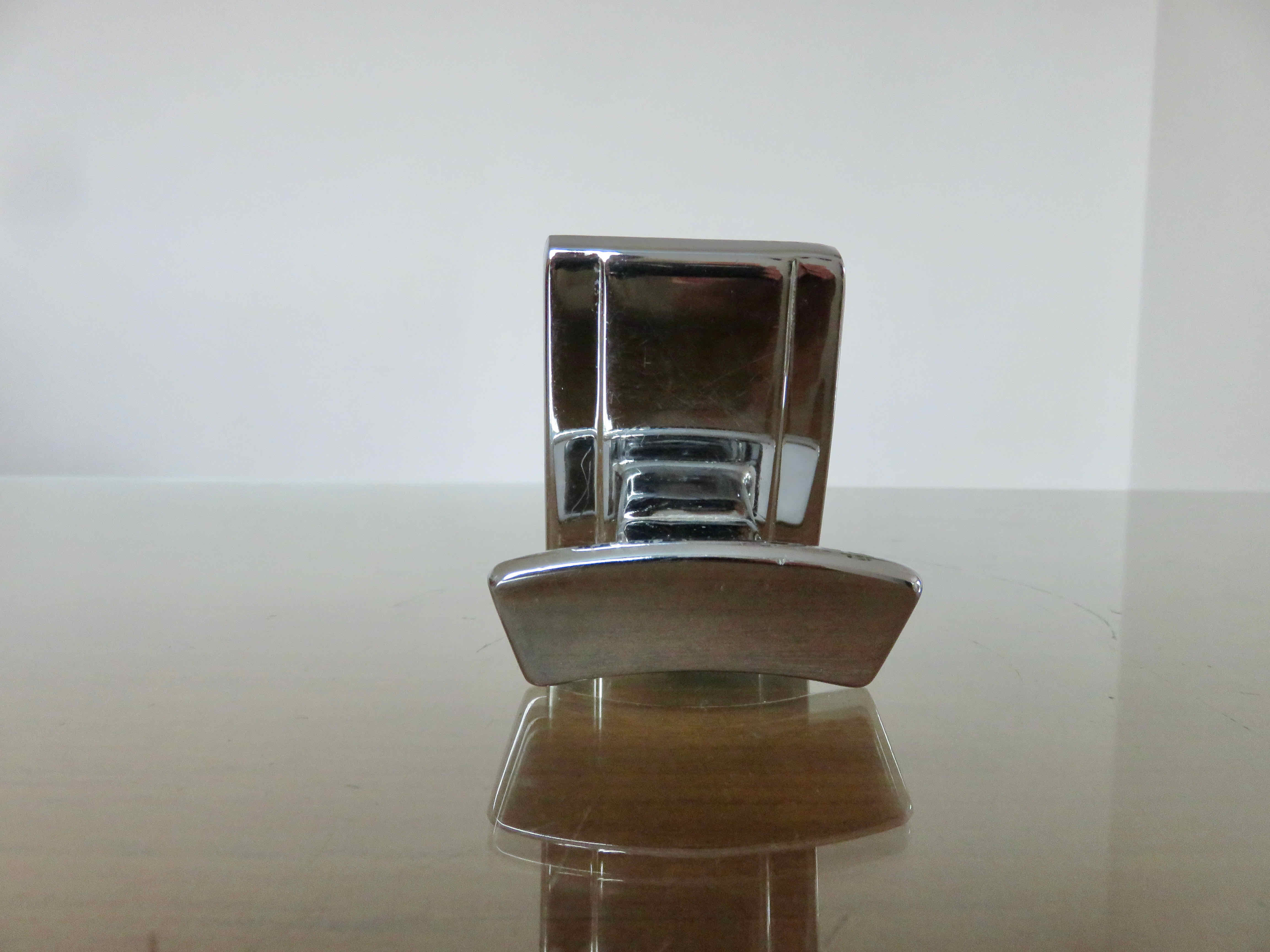Modernist hook in chromed metal 70s
