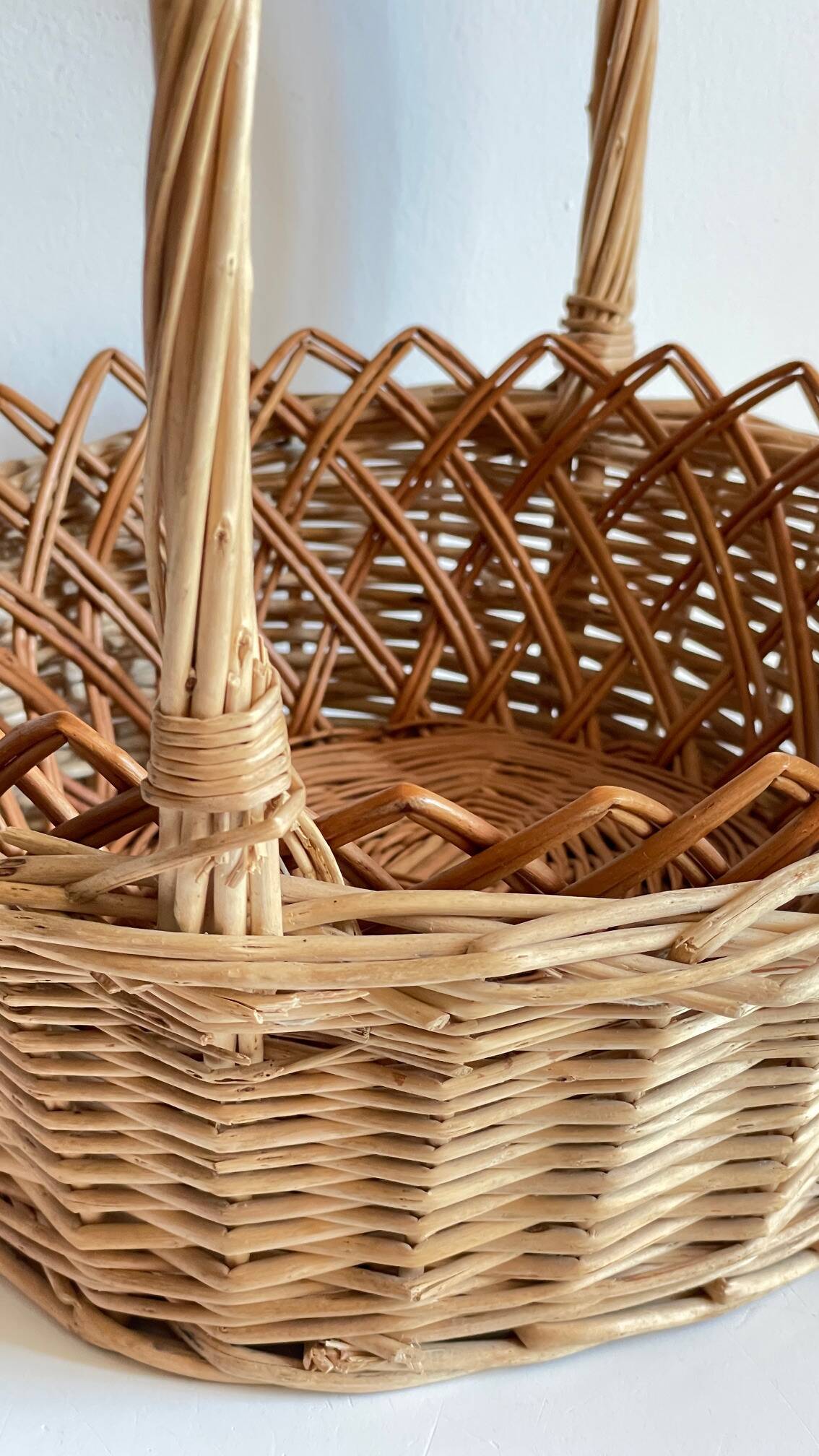 Vintage rattan baskets