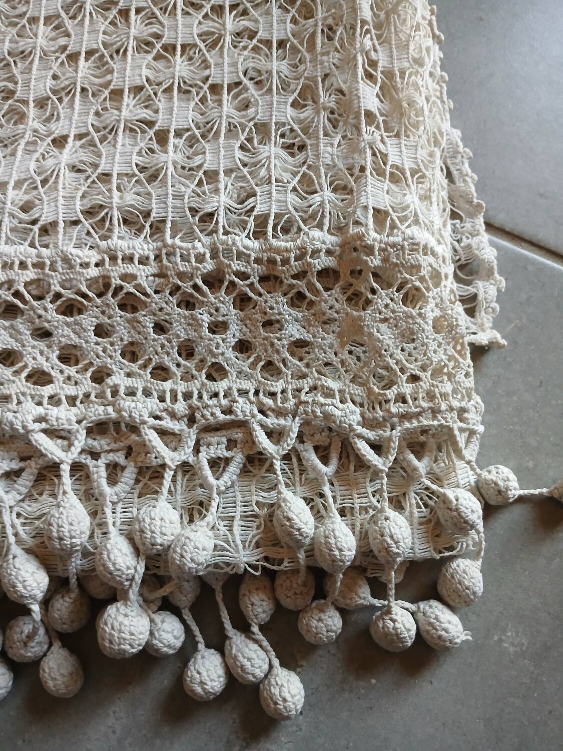 Vintage crochet curtain