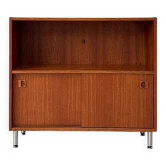 Vintage wooden cabinet with sliding doors