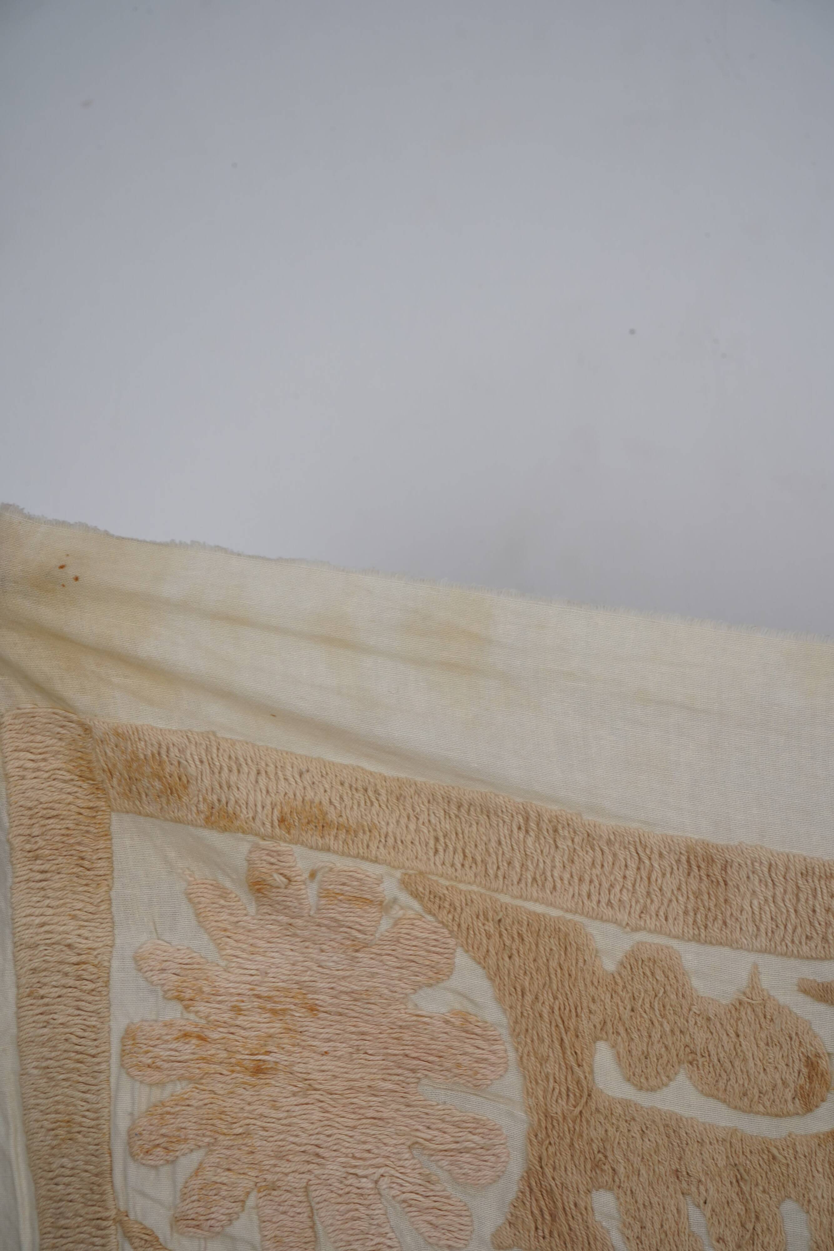 Vintage Turkish hand-knotted rug 132x132 cm