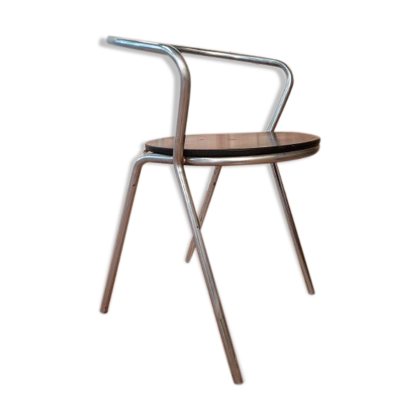 Chaise de bureau en inox vintage