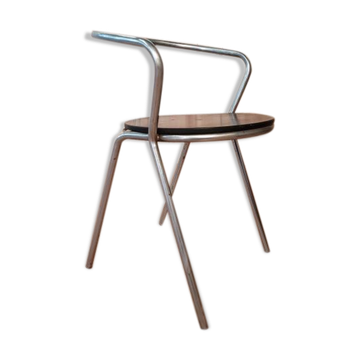 Vintage stainless steel office chair