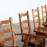 Brutalist dining chairs | vintage chairs | 1950s | oak