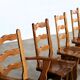Brutalist dining chairs | vintage chairs | 1950s | oak