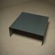 Table basse en verre gravé moderne italienne des années 1980