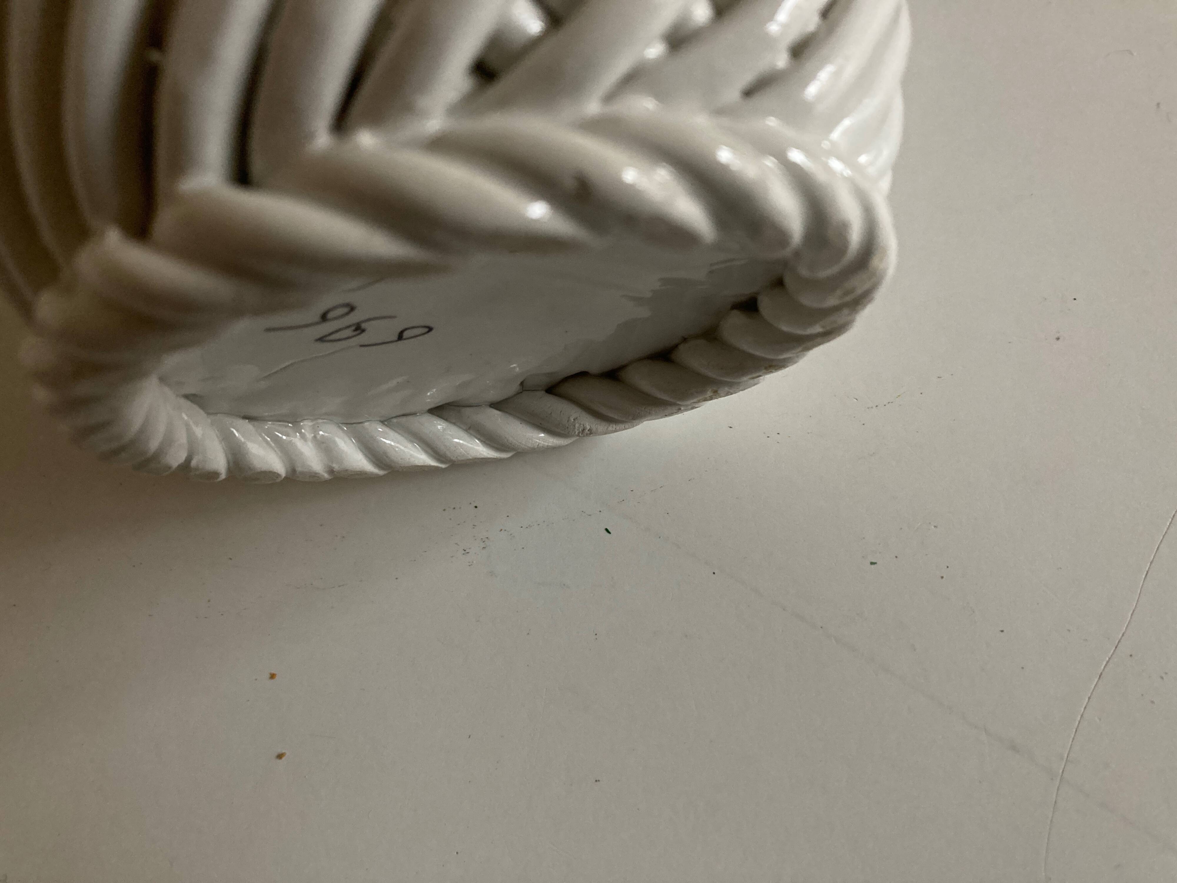 Ceramic pot cover from Bassano 1960 numbered Italian work