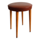 Baumann low stool from the 60s in brown leatherette