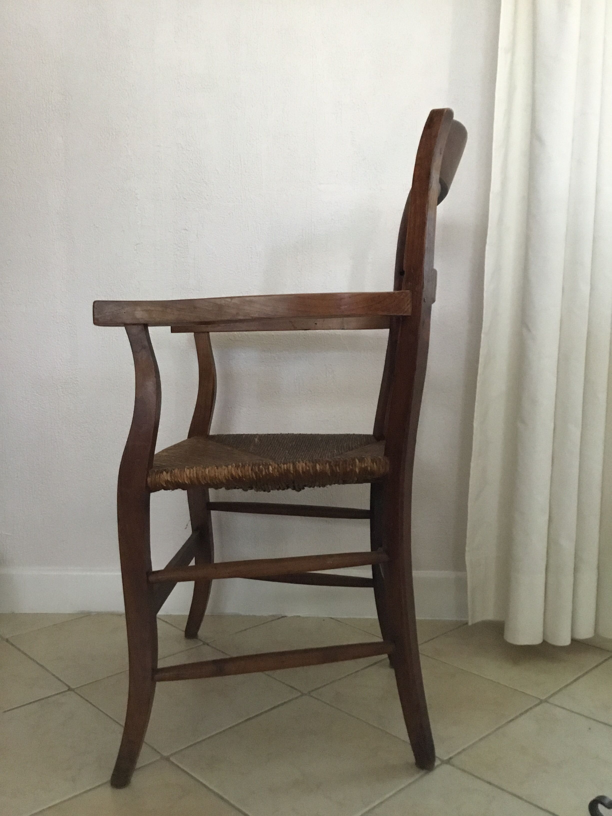 Old straw seat chair