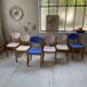6 colorful 80s beech chairs