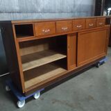 Vintage Store Counter | Retro Display Cabinet | Stylish Mid-Century Shop