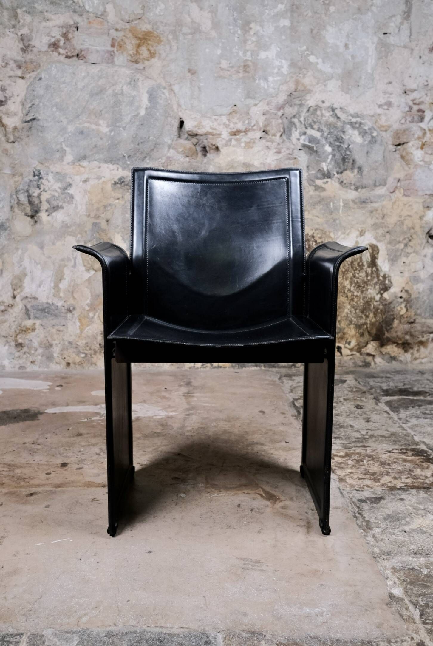 Series of 4 Korium chairs, Tito Agnoli for Matteo Grassi, 1980s