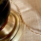 Lamp from the early 1900s, fabric cable, cotton shade.