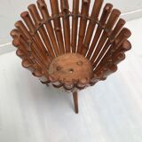 Cache pot en rotin et bambou année 60