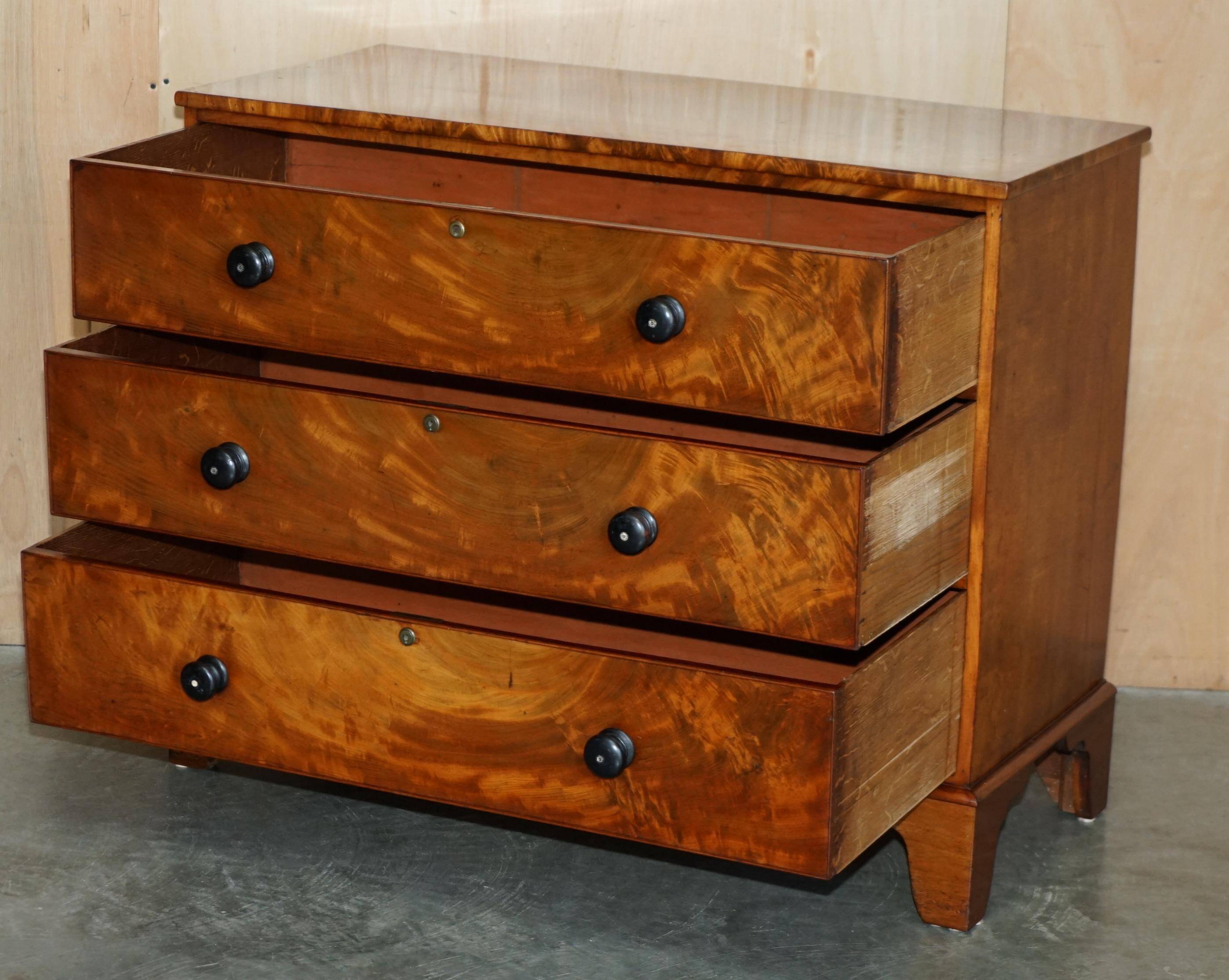 Victorian Chest of Drawers in Satin Walnut, Circa 1860