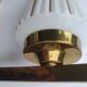 Antique gold two-light wall light