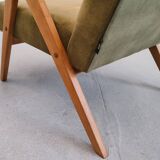 Mid-Century Accent Chair Model B-310 Var in Forest Green Velvet