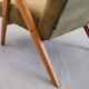 Mid-Century Accent Chair Model B-310 Var in Forest Green Velvet