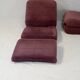Pair of "eggplant" armchairs, France, circa 1970