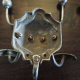 Cast iron and metal wall coat rack with hooks - Late 19th century